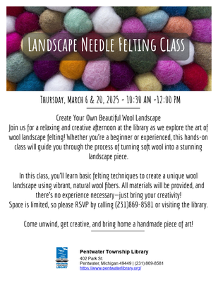 Landscape Needle Felting Class Landscape Needle Felting Class