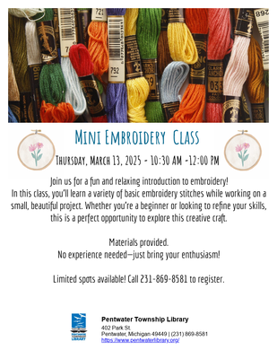 Mini Embroidery Class Mini Embroidery Class