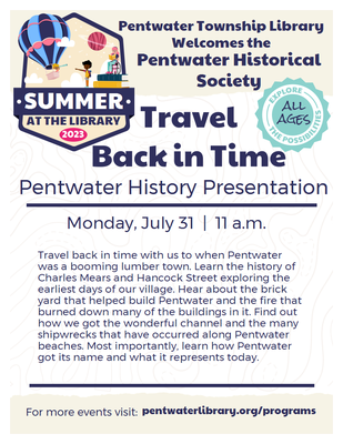 Travel Back in Time — Pentwater Township Library